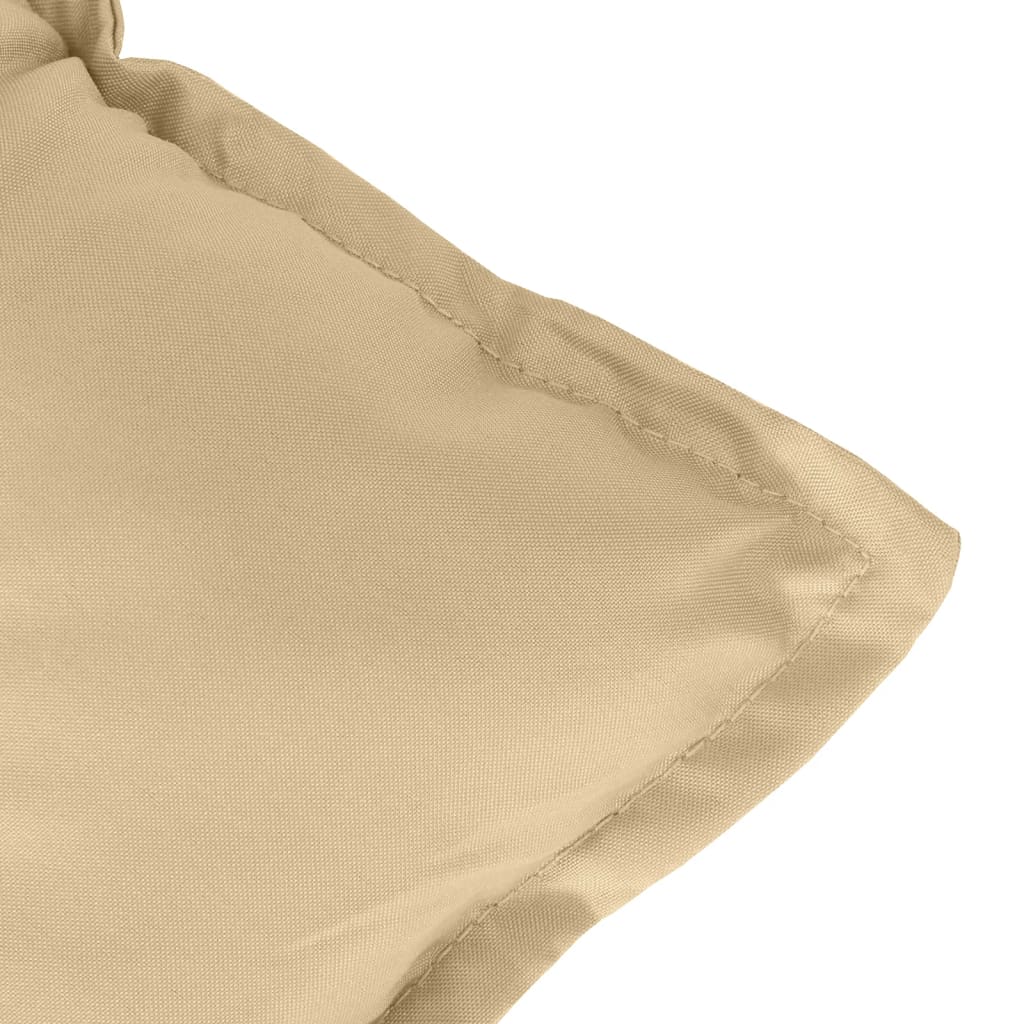 stolehynder med lav ryg 4 stk. 100x50x7 cm stof beige