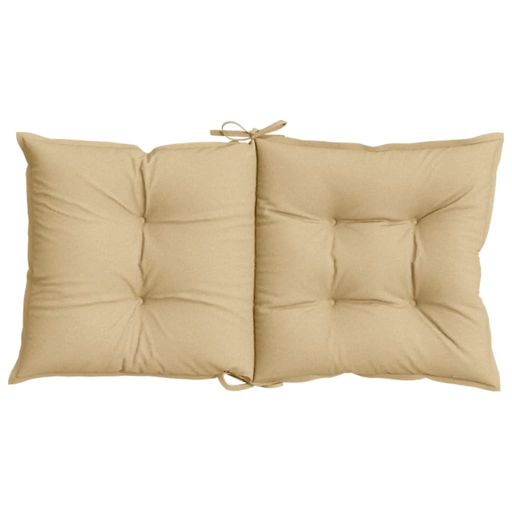 stolehynder med lav ryg 6 stk. 100x50x7 cm stof beige