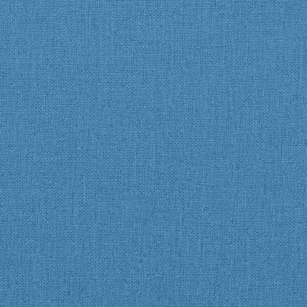 stolehynder med lav ryg 2 stk. 100x50x7 cm stof blå