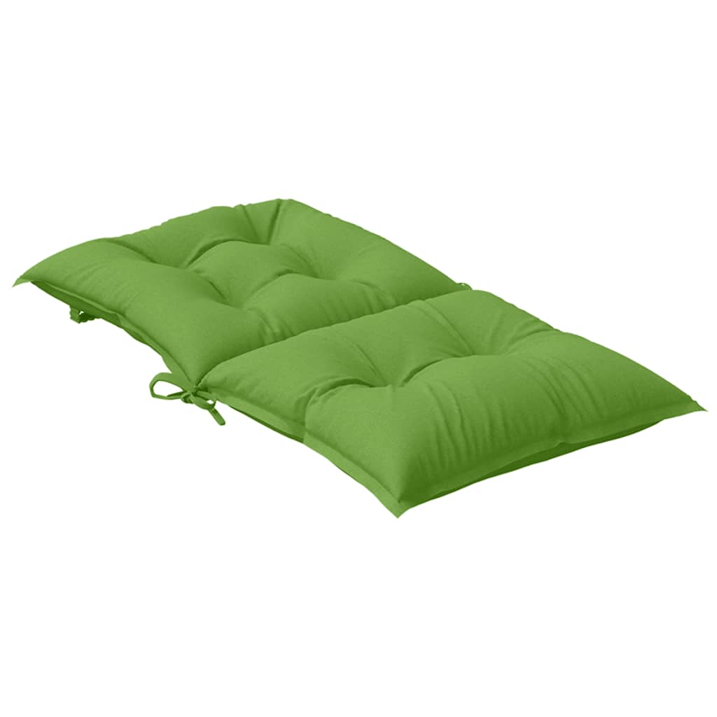 stolehynder med lav ryg 6 stk. 100x50x7 cm stof grøn