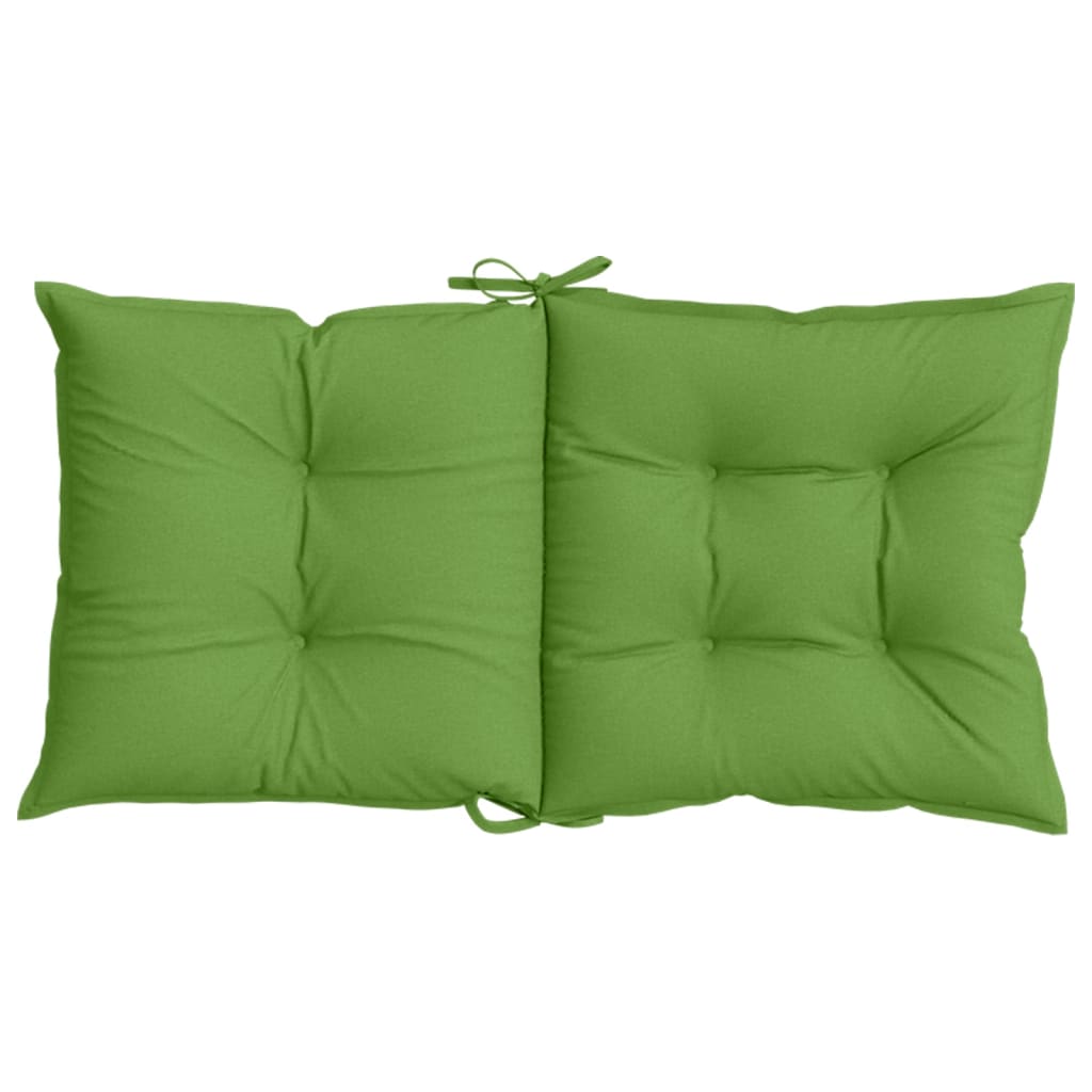 stolehynder med lav ryg 6 stk. 100x50x7 cm stof grøn
