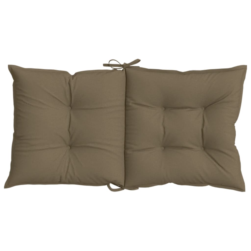 stolehynder med lav ryg 6 stk. 100x50x7 cm stof gråbrun