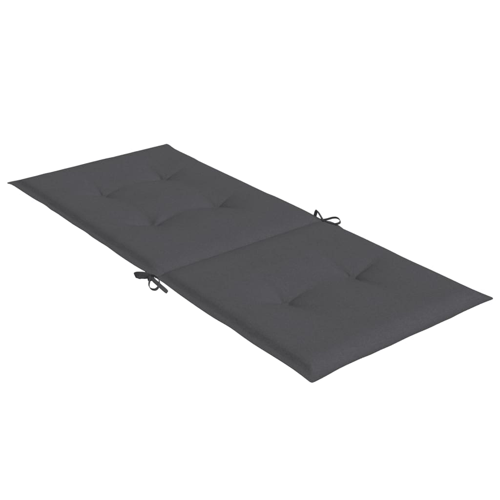 stolehynder med høj ryg 4 stk. 120x50x4 cm stof antracitgrå