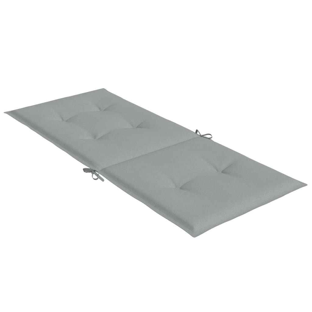 stolehynder med høj ryg 2 stk. 120x50x4 cm stof lysegrå