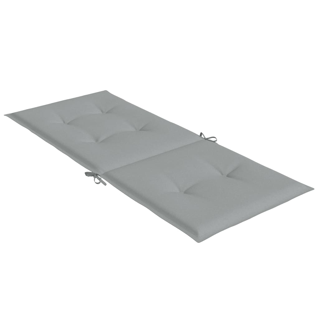 stolehynder med høj ryg 4 stk. 120x50x4 cm stof lysegrå