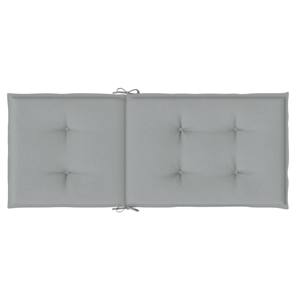 stolehynder med høj ryg 4 stk. 120x50x4 cm stof lysegrå