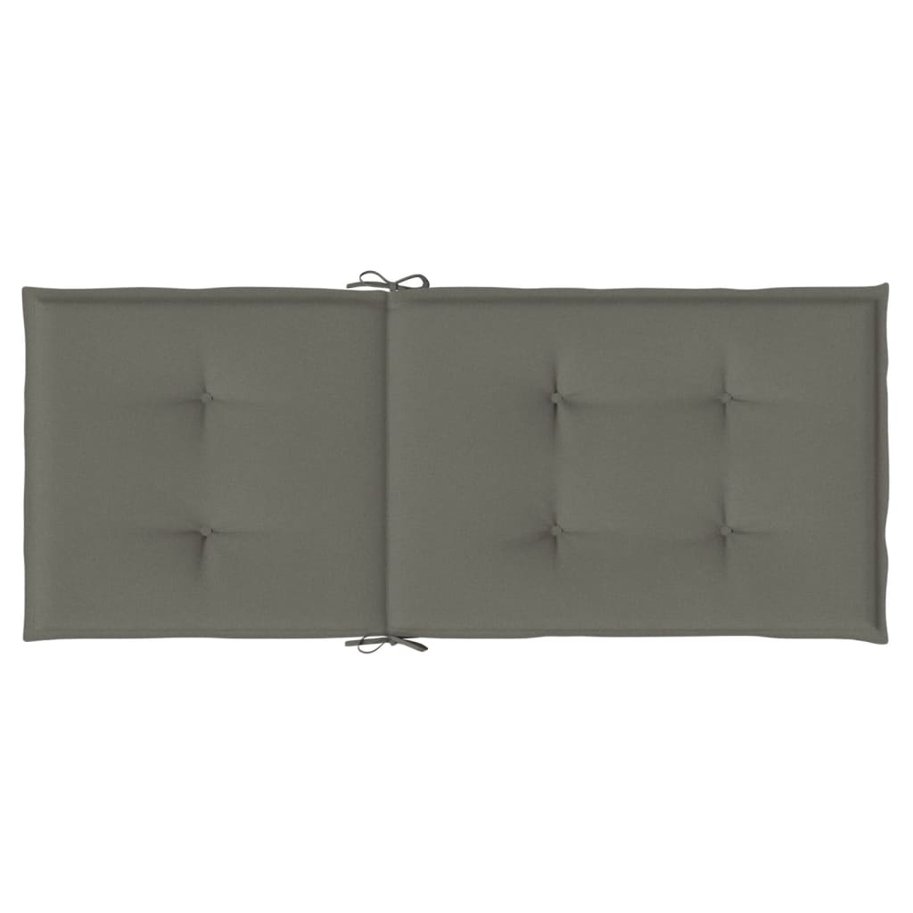stolehynder med høj ryg 4 stk. 120x50x4 cm stof mørkegrå