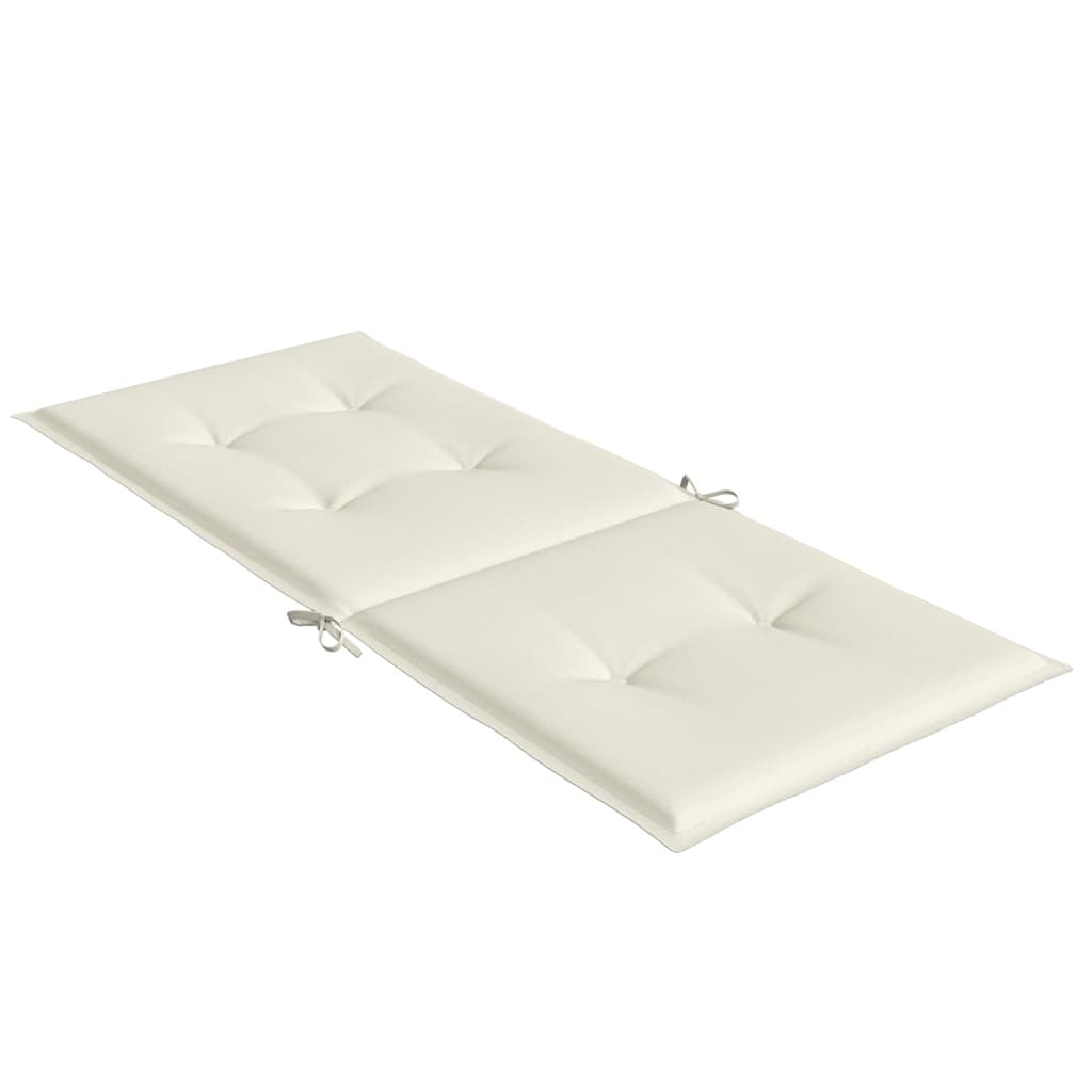 stolehynder med høj ryg 6 stk. 120x50x4 cm stof cremefarvet