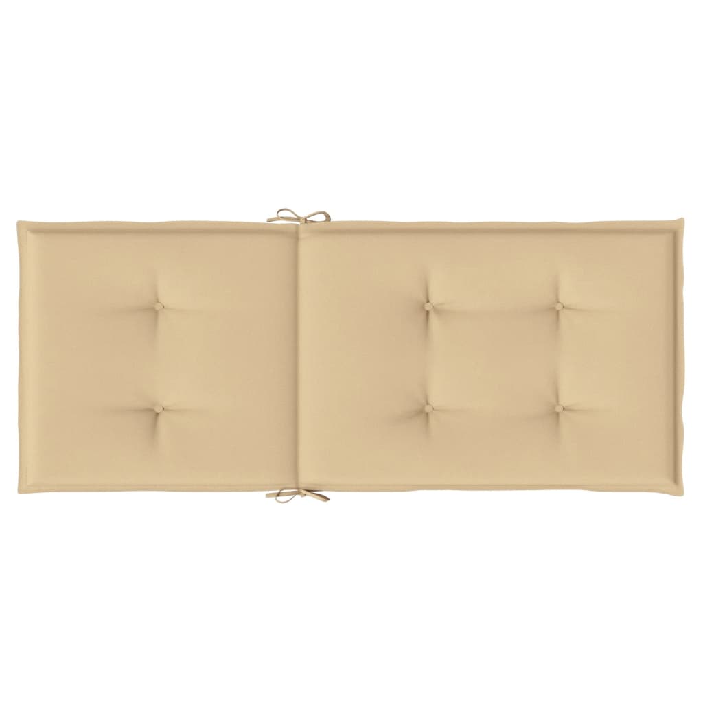 stolehynder med høj ryg 4 stk. 120x50x4 cm stof beige