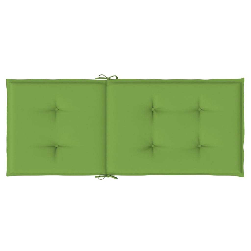 stolehynder med høj ryg 6 stk. 120x50x4 cm stof grøn