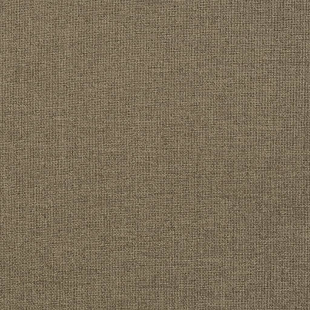 stolehynder med høj ryg 4 stk. 120x50x4 cm stof gråbrun