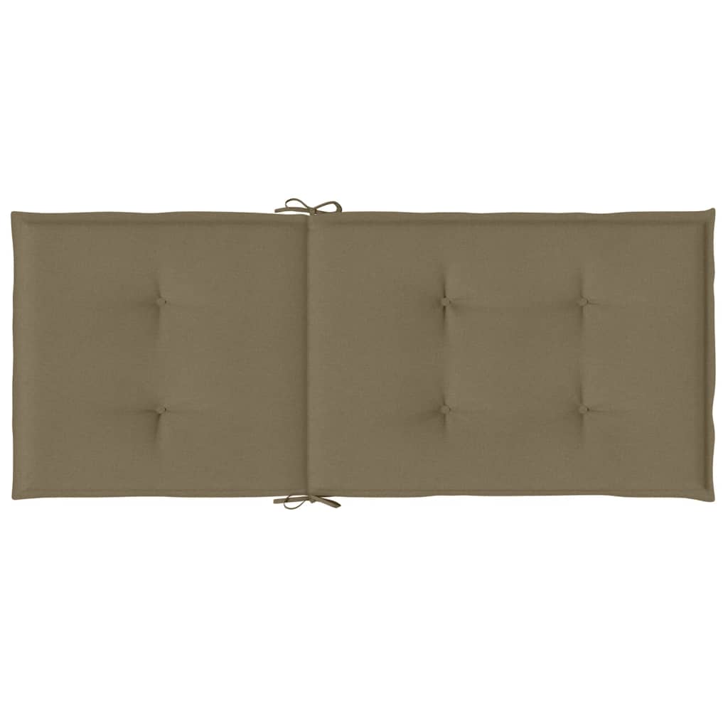 stolehynder med høj ryg 6 stk. 120x50x4 cm stof gråbrun