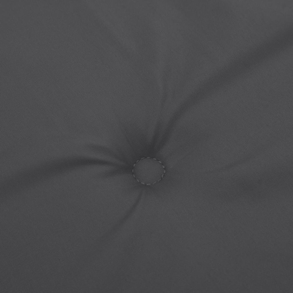 stolehynder med lav ryg 2 stk. 100x50x4 cm stof antracitgrå