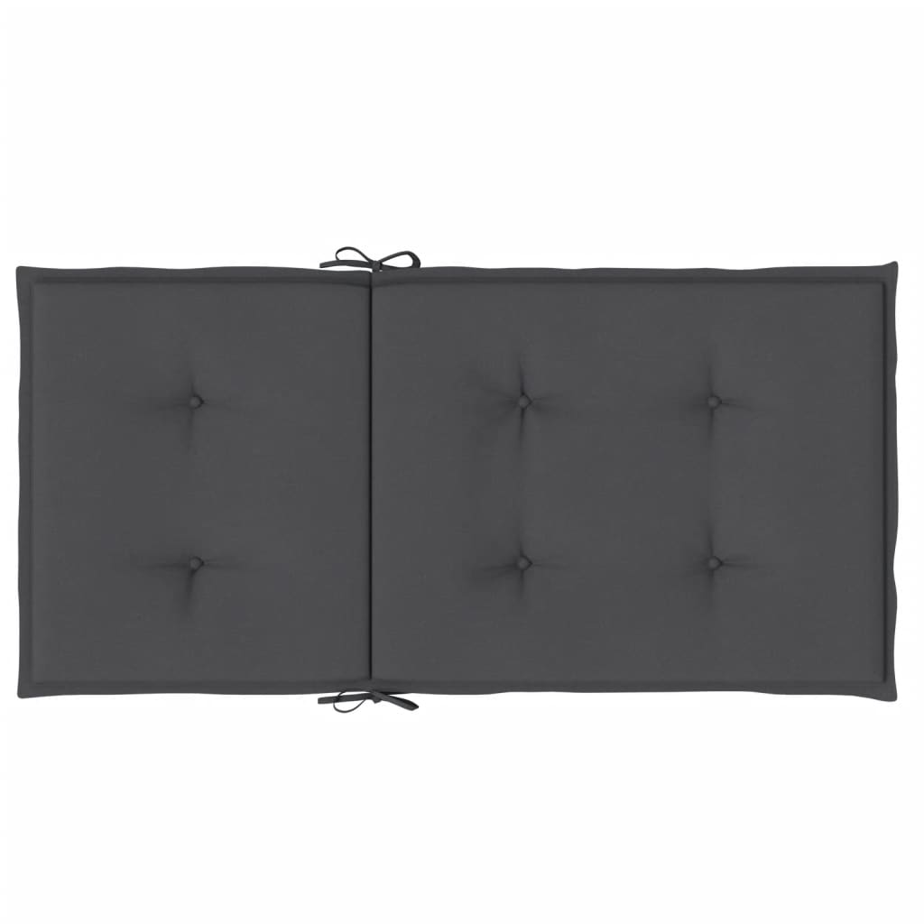 stolehynder med lav ryg 4 stk. 100x50x4 cm stof antracitgrå