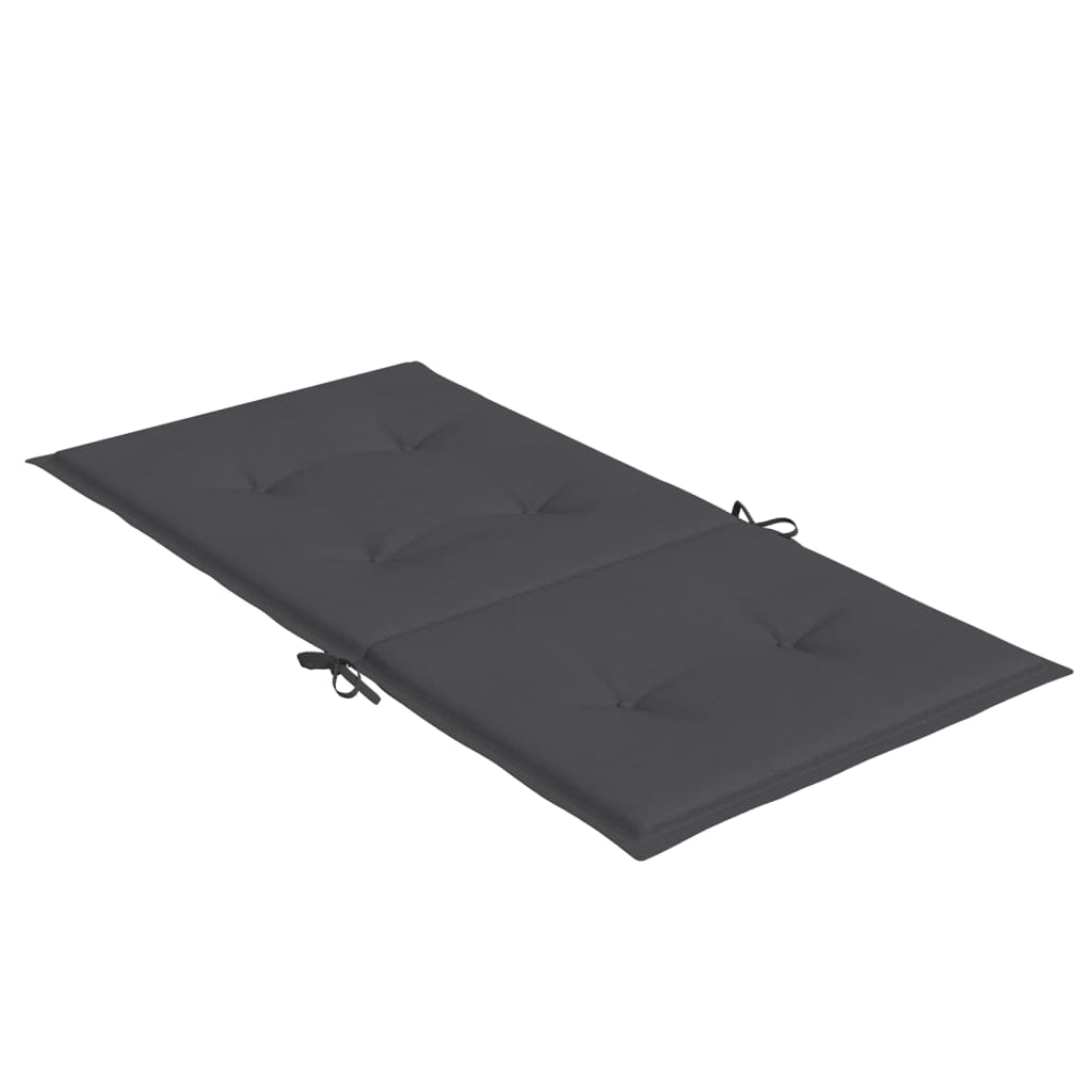 stolehynder med lav ryg 6 stk. 100x50x4cm stof antracitgrå