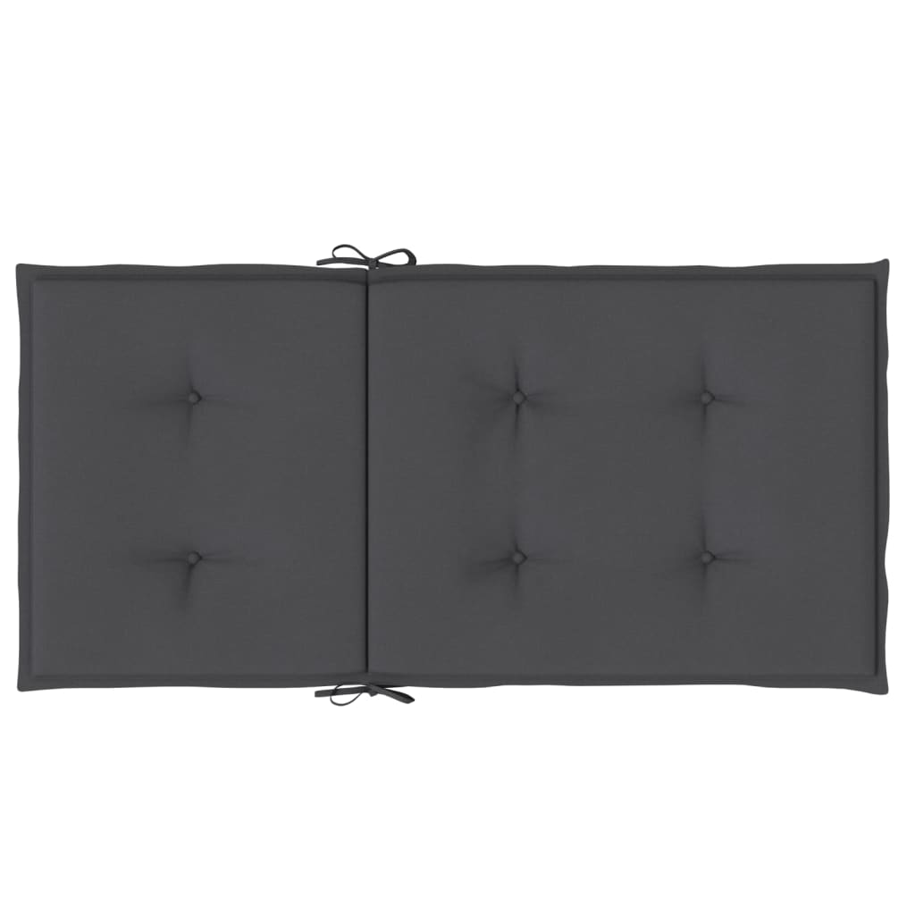 stolehynder med lav ryg 6 stk. 100x50x4cm stof antracitgrå