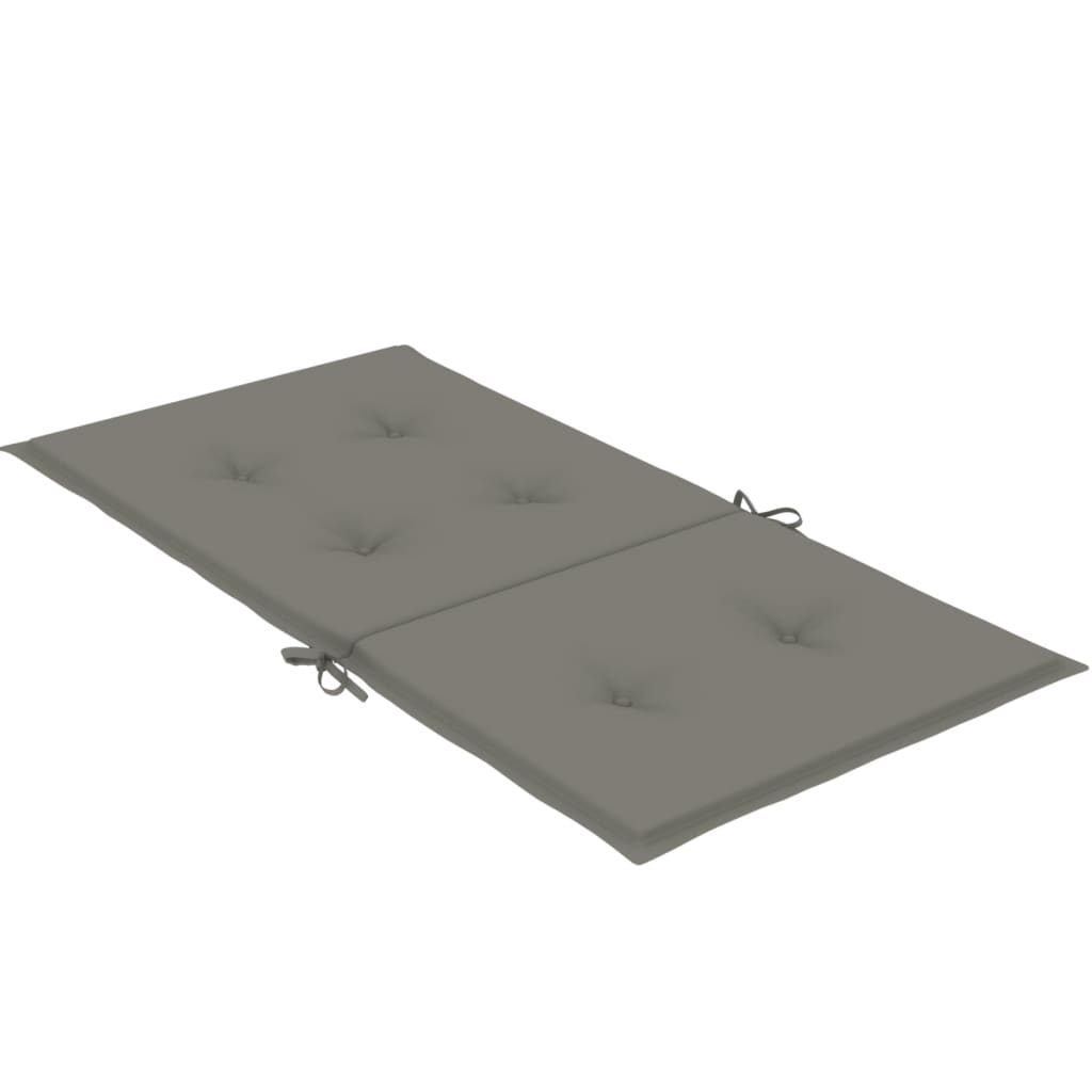 stolehynder med lav ryg 4 stk. 100x50x4 cm stof mørkegrå