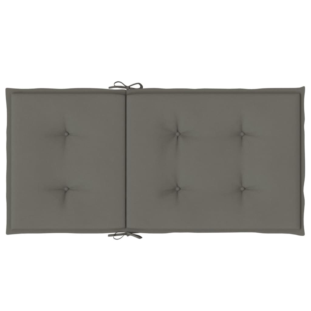 stolehynder med lav ryg 6 stk. 100x50x4 cm stof mørkegrå