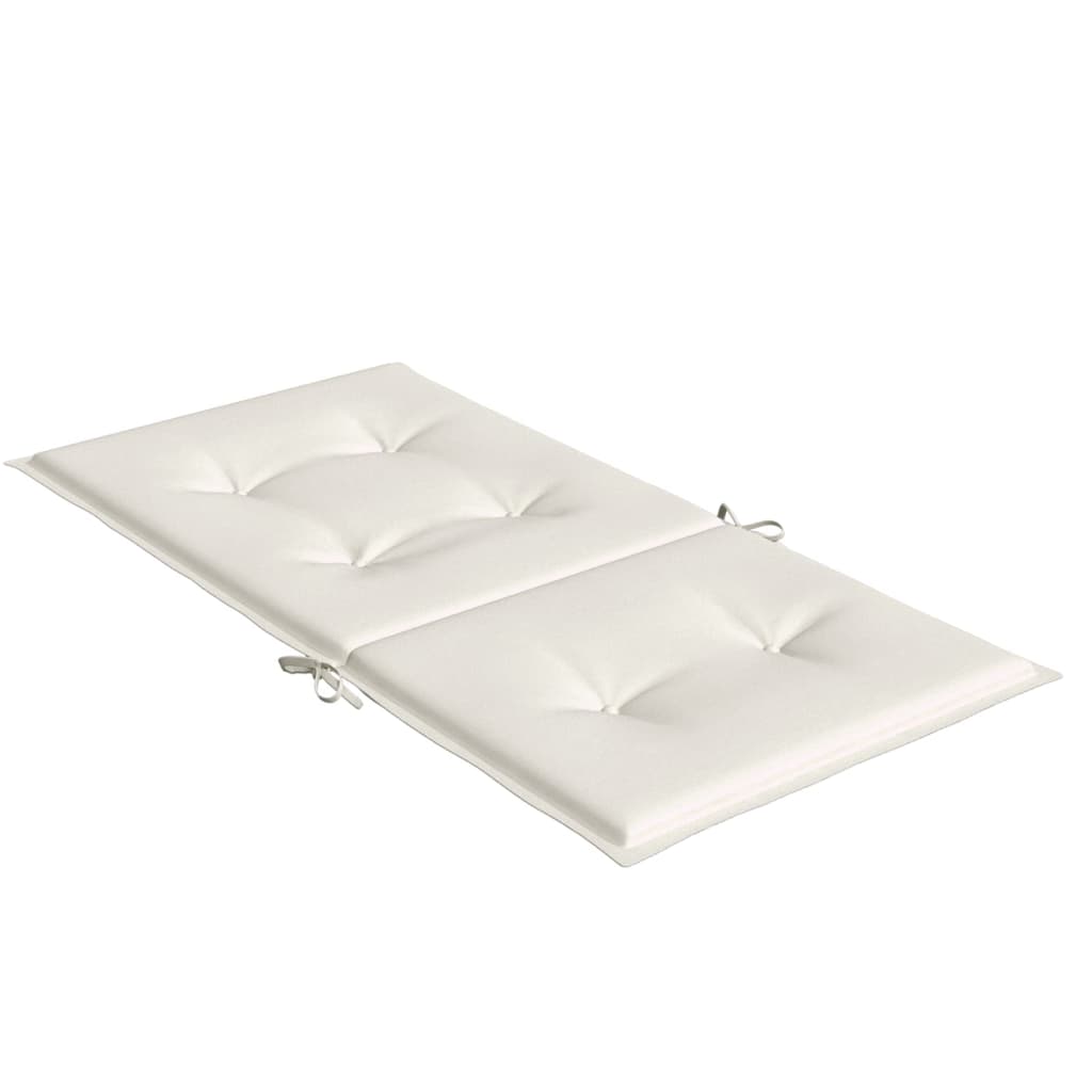 stolehynder med lav ryg 4 stk. 100x50x4 cm stof cremefarvet