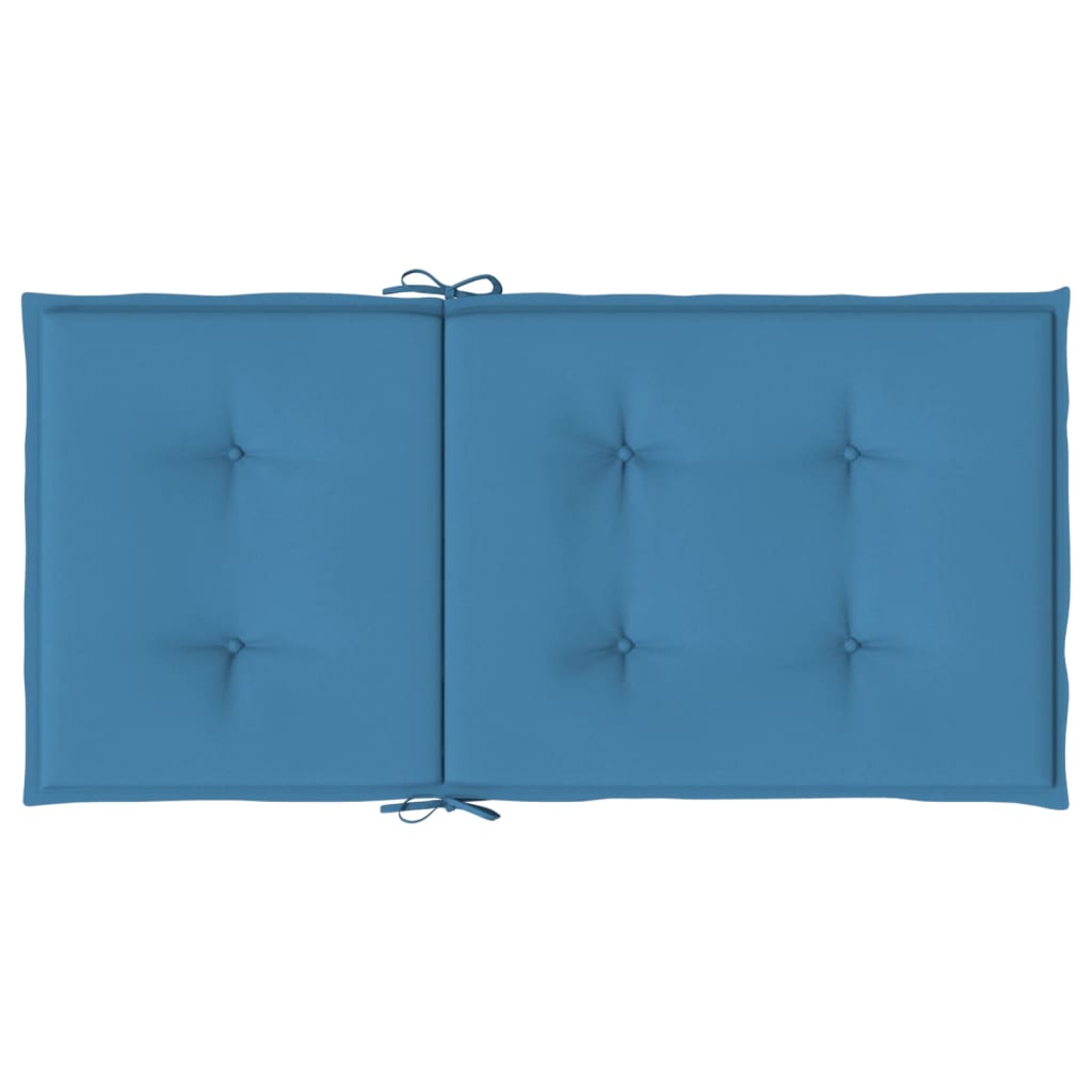 stolehynder med lav ryg 4 stk. 100x50x4 cm stof blå