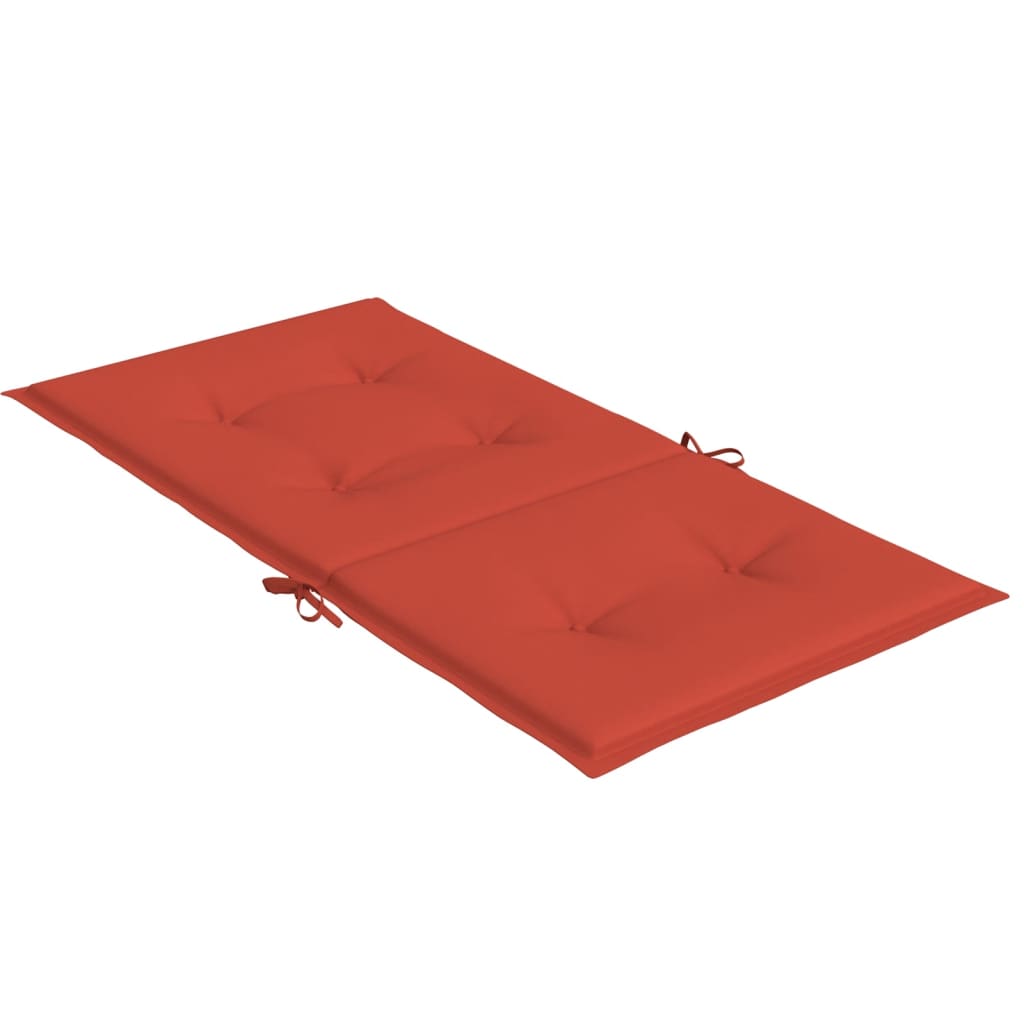 stolehynder med lav ryg 4 stk. 100x50x4 cm stof red