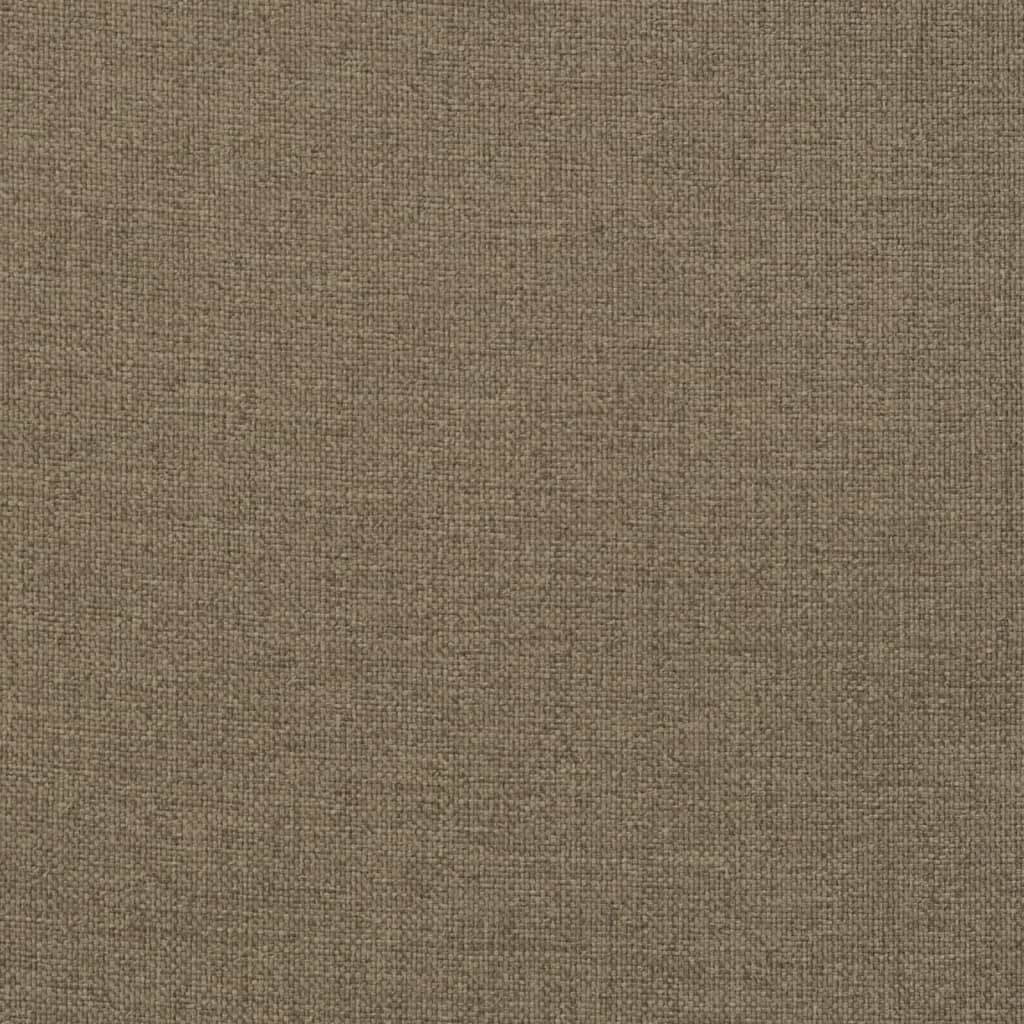 stolehynder med lav ryg 2 stk. 100x50x4 cm stof gråbrun