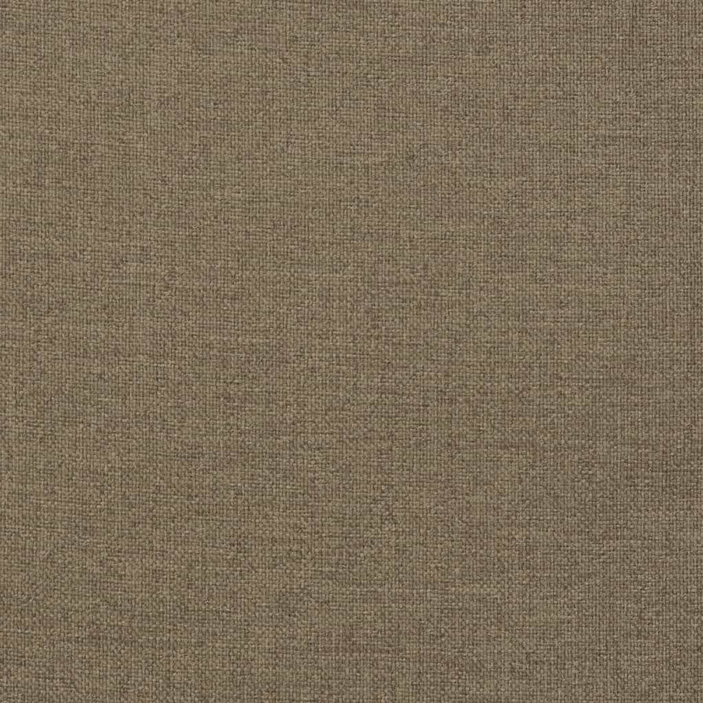 stolehynder med lav ryg 4 stk. 100x50x4 cm stof gråbrun