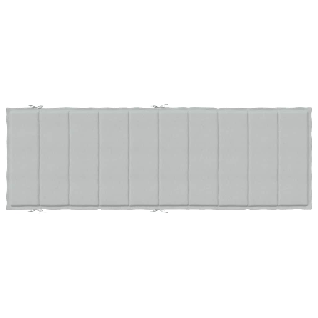 hynde til liggestol 186x58x4 cm stof meleret lysegrå