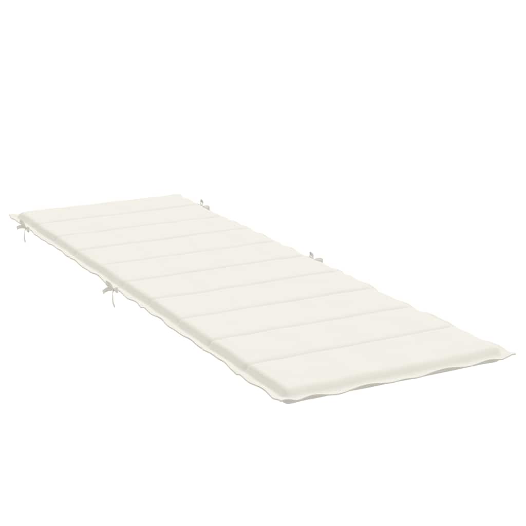 hynde til liggestol 186x58x4 cm stof meleret cremefarvet