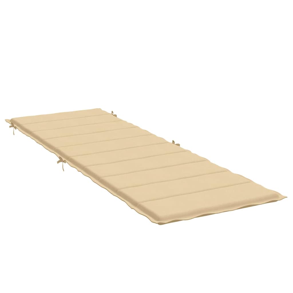 hynde til liggestol 186x58x4 cm stof meleret beige
