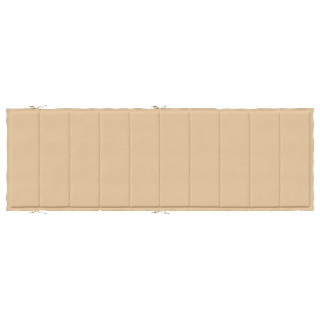 hynde til liggestol 186x58x4 cm stof meleret beige