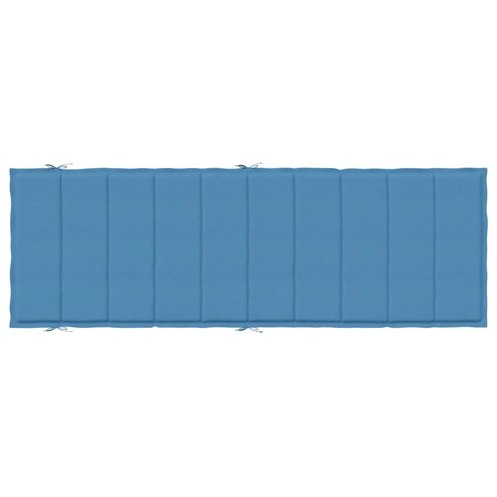 hynde til liggestol 186x58x4 cm stof meleret blå