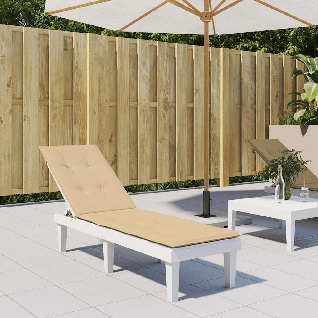 hynde til dækstol (75+105) x 50 x 4 cm stof meleret beige