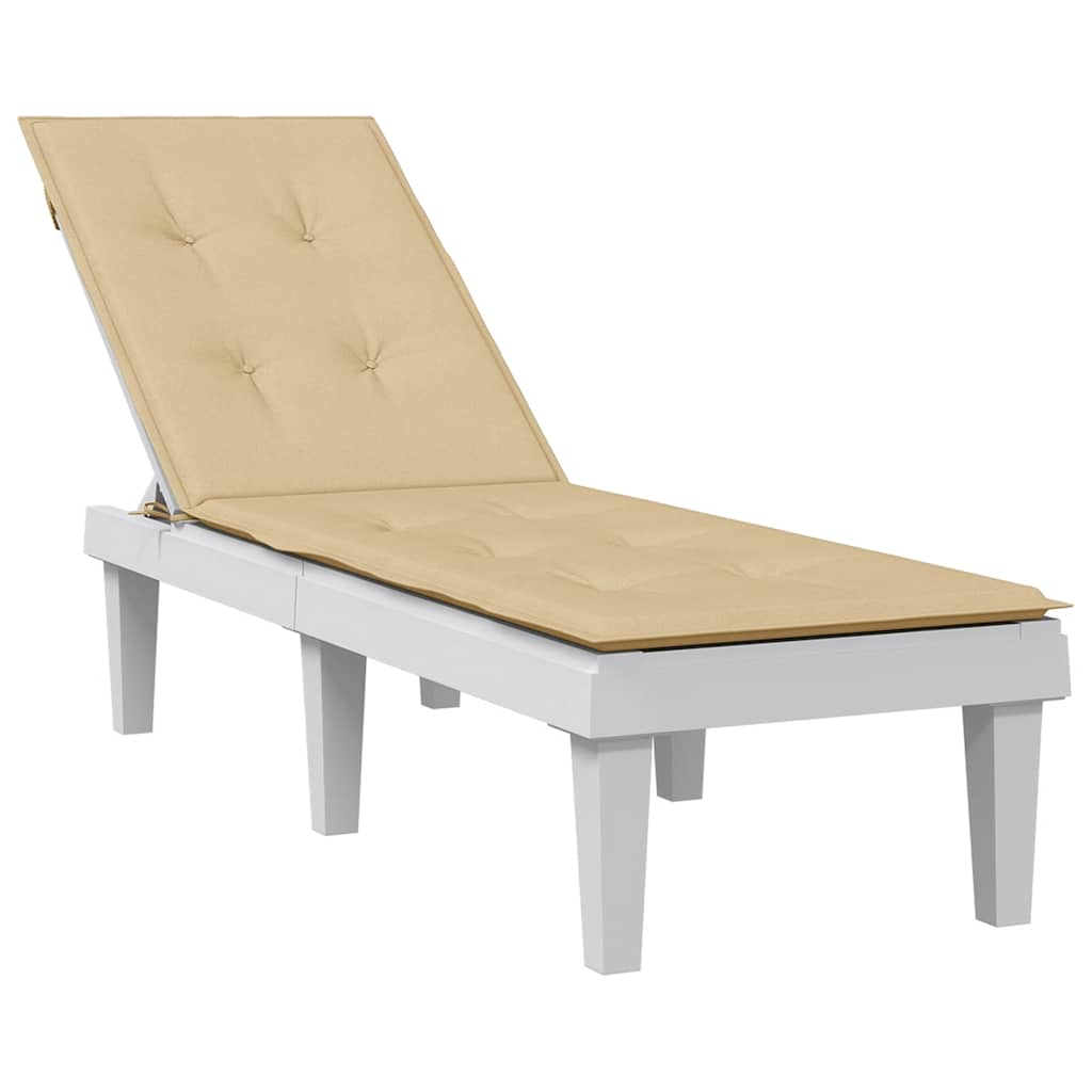 hynde til dækstol (75+105) x 50 x 4 cm stof meleret beige