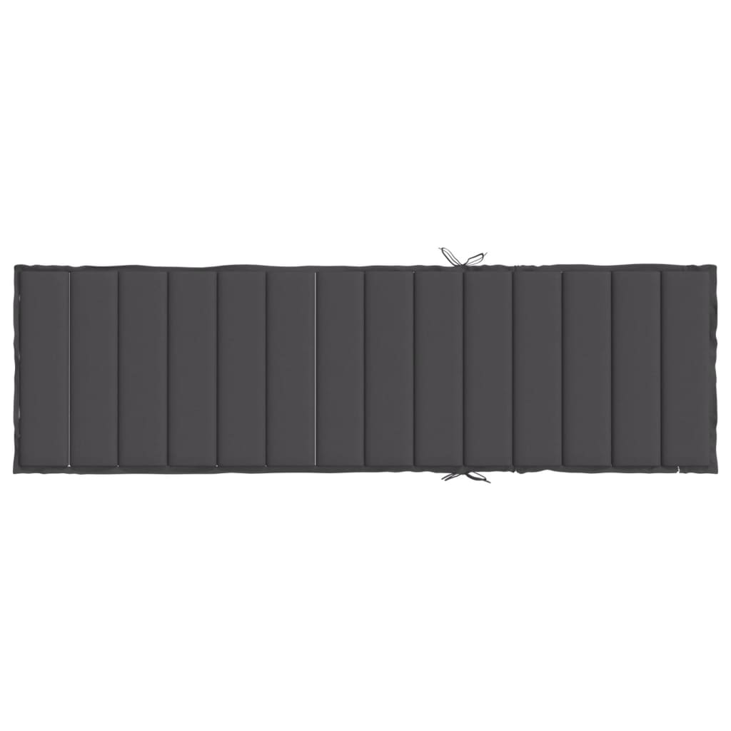 hynde til liggestol 200x50x4 cm stof meleret antracitgrå
