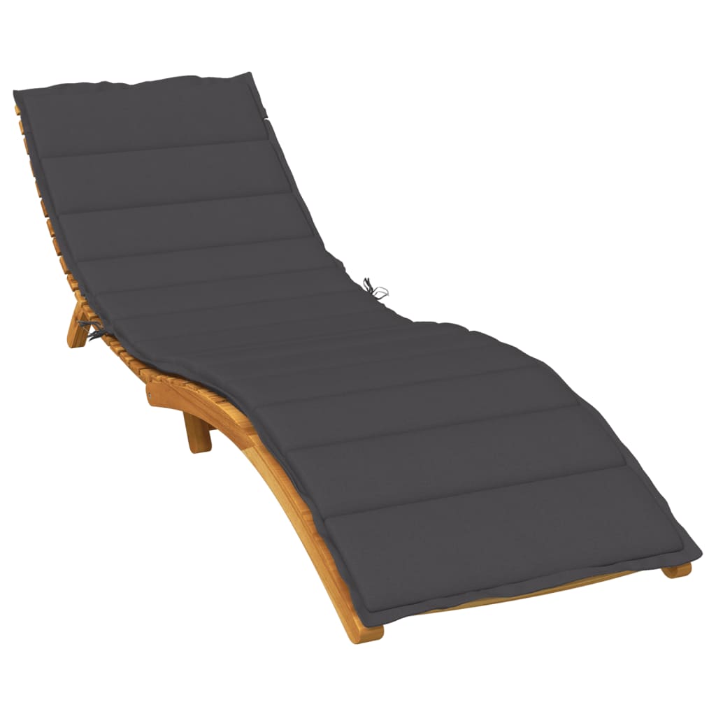 hynde til liggestol 200x50x4 cm stof meleret antracitgrå