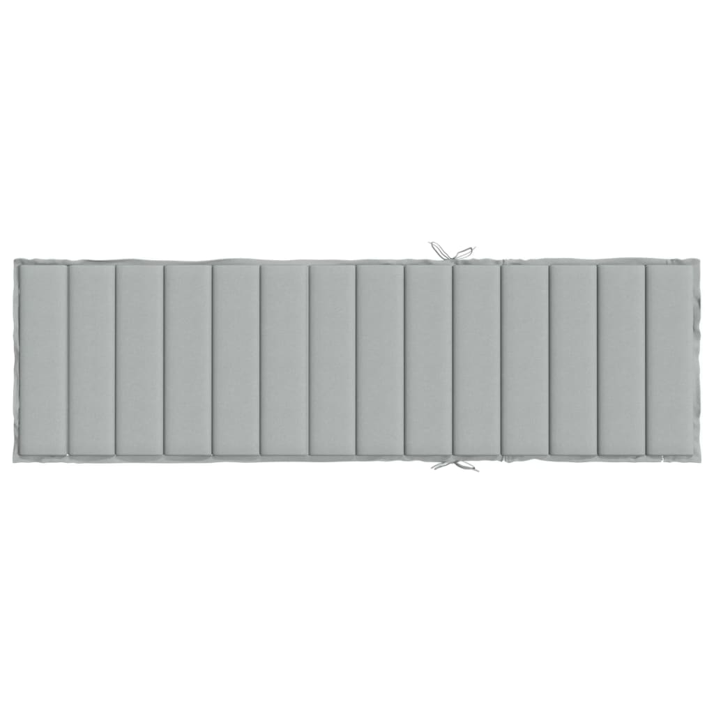 hynde til liggestol 200x50x4 cm stof meleret lysegrå