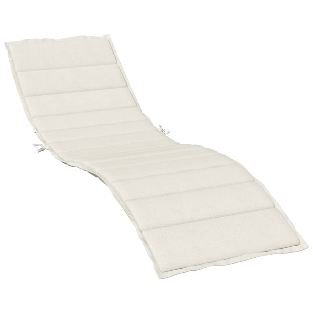 hynde til liggestol 200x50x4 cm stof meleret cremefarvet