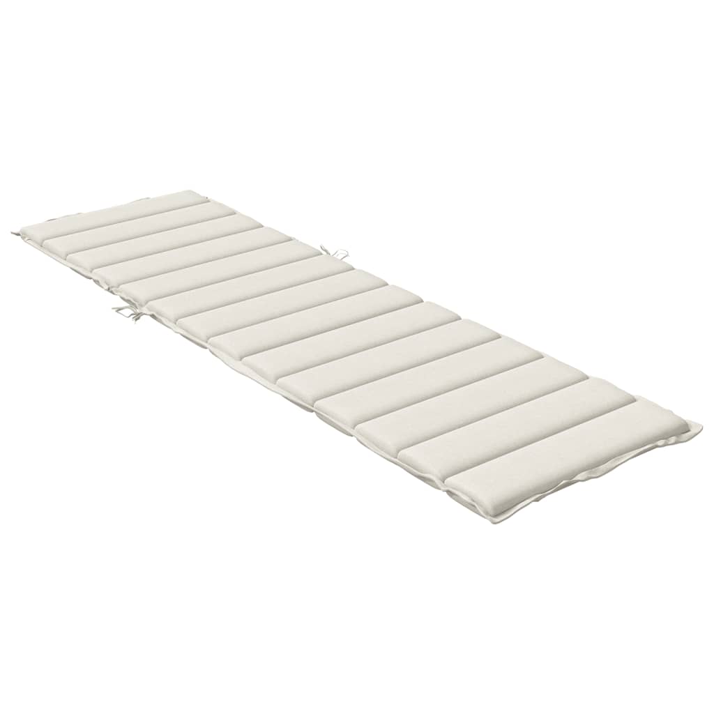 hynde til liggestol 200x50x4 cm stof meleret cremefarvet