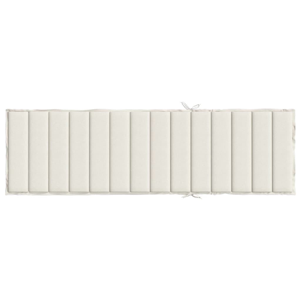 hynde til liggestol 200x50x4 cm stof meleret cremefarvet