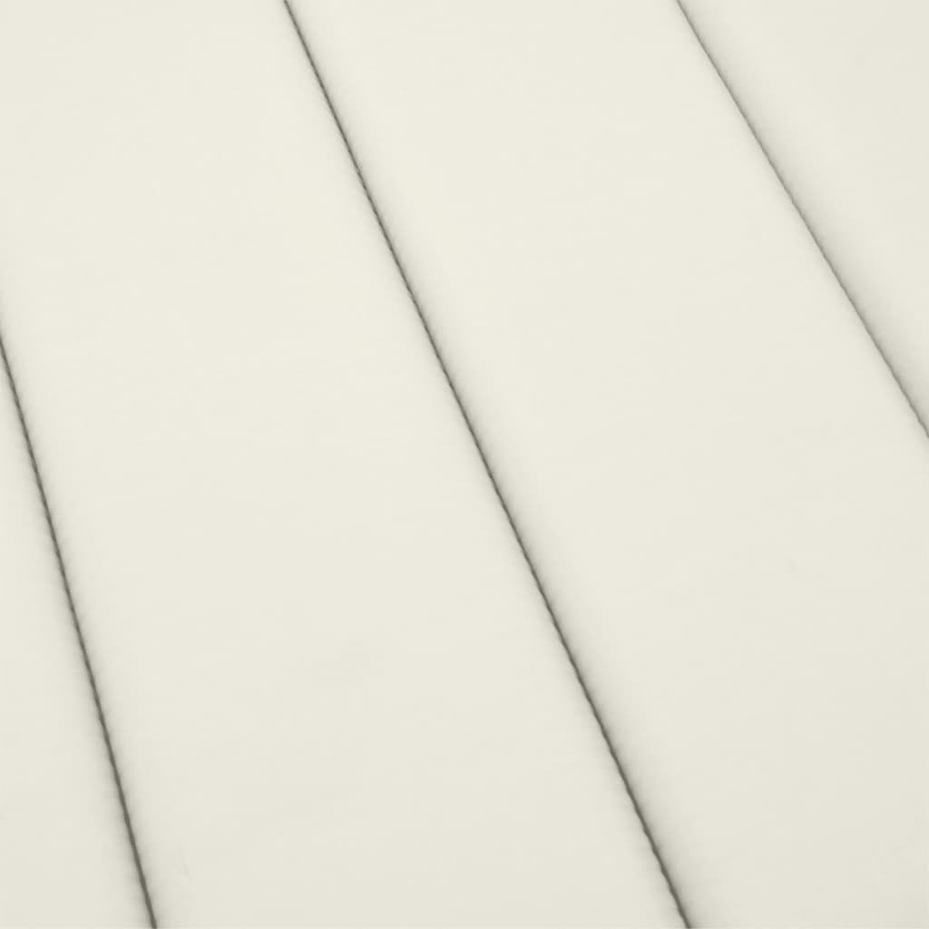hynde til liggestol 200x50x4 cm stof meleret cremefarvet