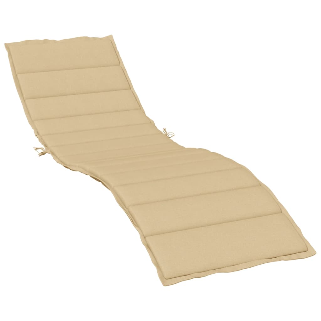 hynde til liggestol 200x50x4 cm stof meleret beige