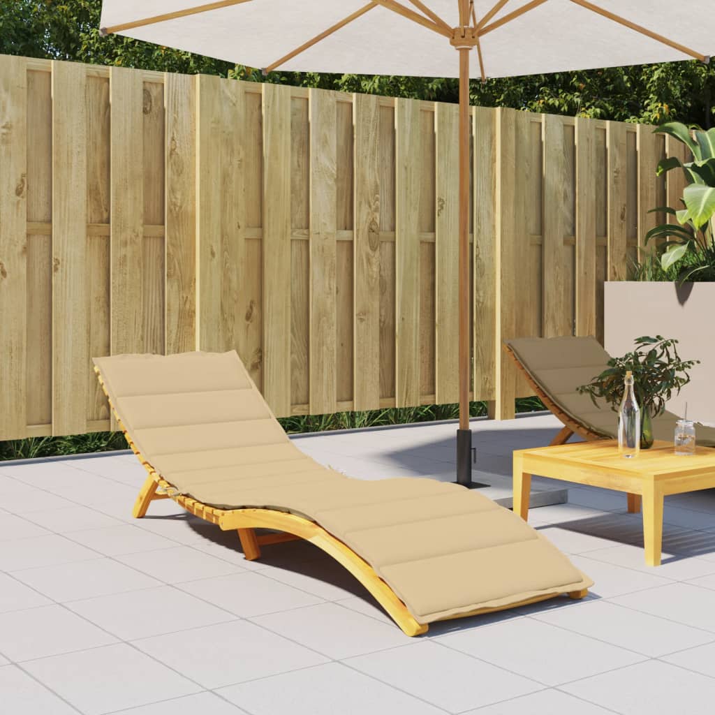 hynde til liggestol 200x50x4 cm stof meleret beige