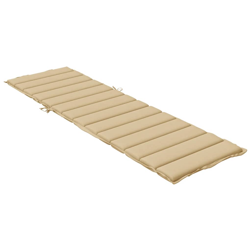 hynde til liggestol 200x50x4 cm stof meleret beige