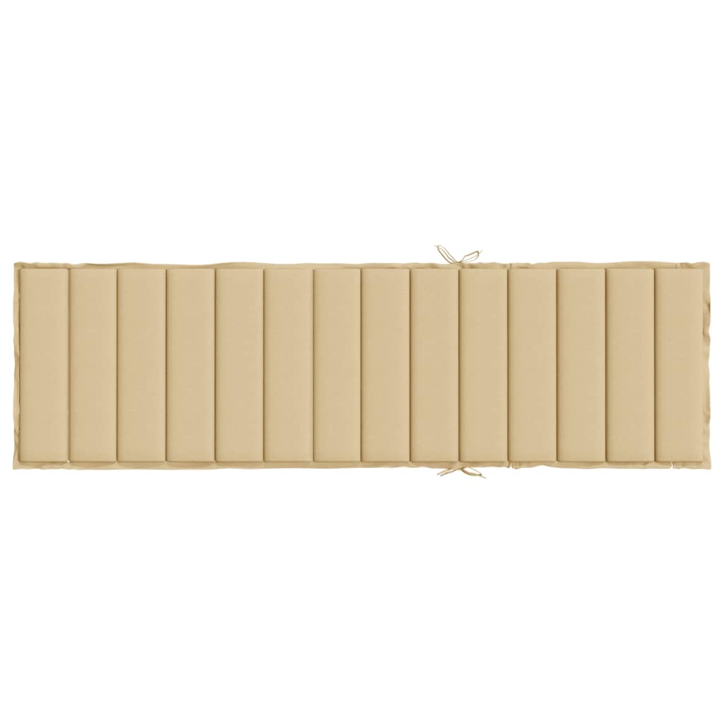 hynde til liggestol 200x50x4 cm stof meleret beige