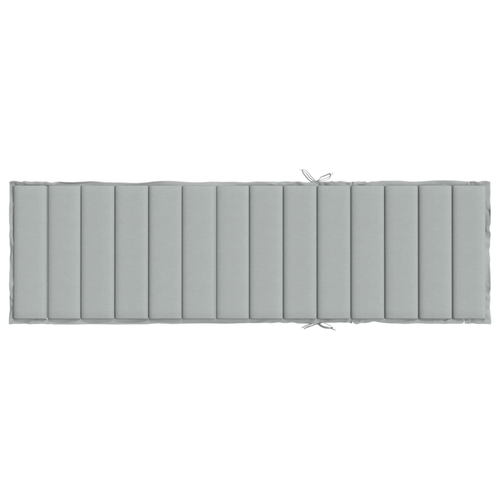 hynde til liggestol 200x60x4 cm stof meleret lysegrå