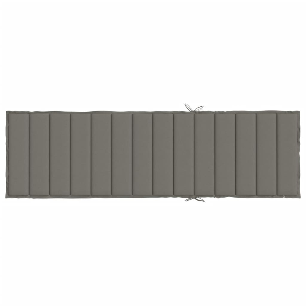 hynde til liggestol 200x60x4 cm stof meleret mørkegrå