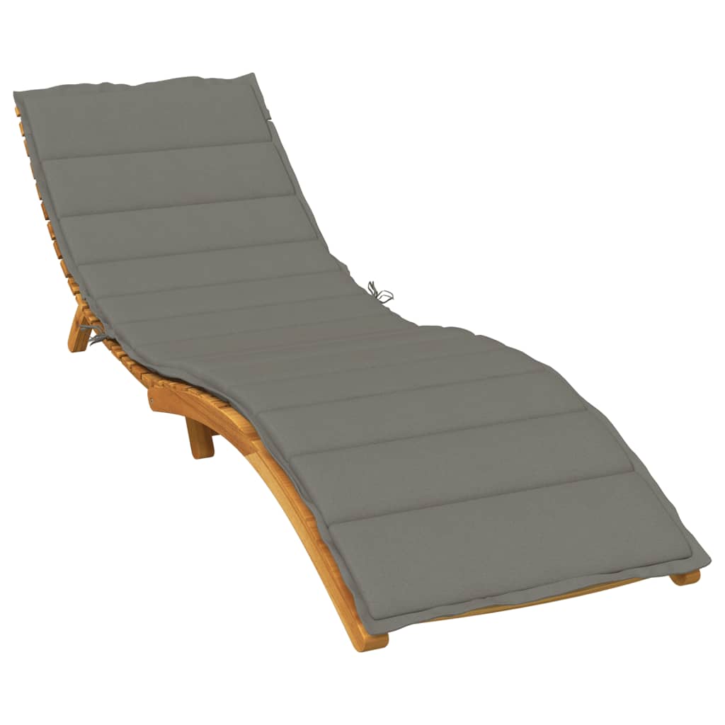 hynde til liggestol 200x60x4 cm stof meleret mørkegrå