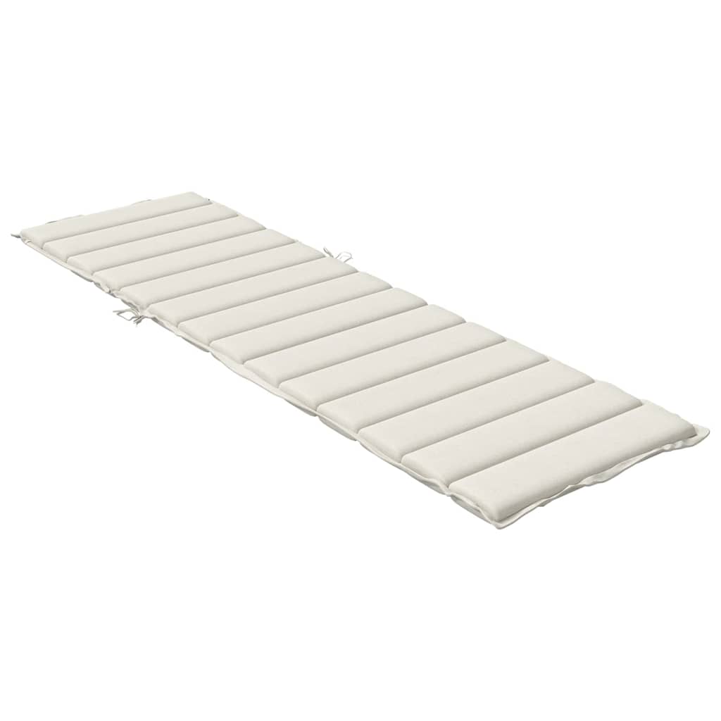 hynde til liggestol 200x60x4 cm stof meleret cremefarvet