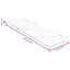 hynde til liggestol 200x60x4 cm stof meleret cremefarvet